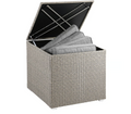 Gartenbox Würfel Rattan Beige