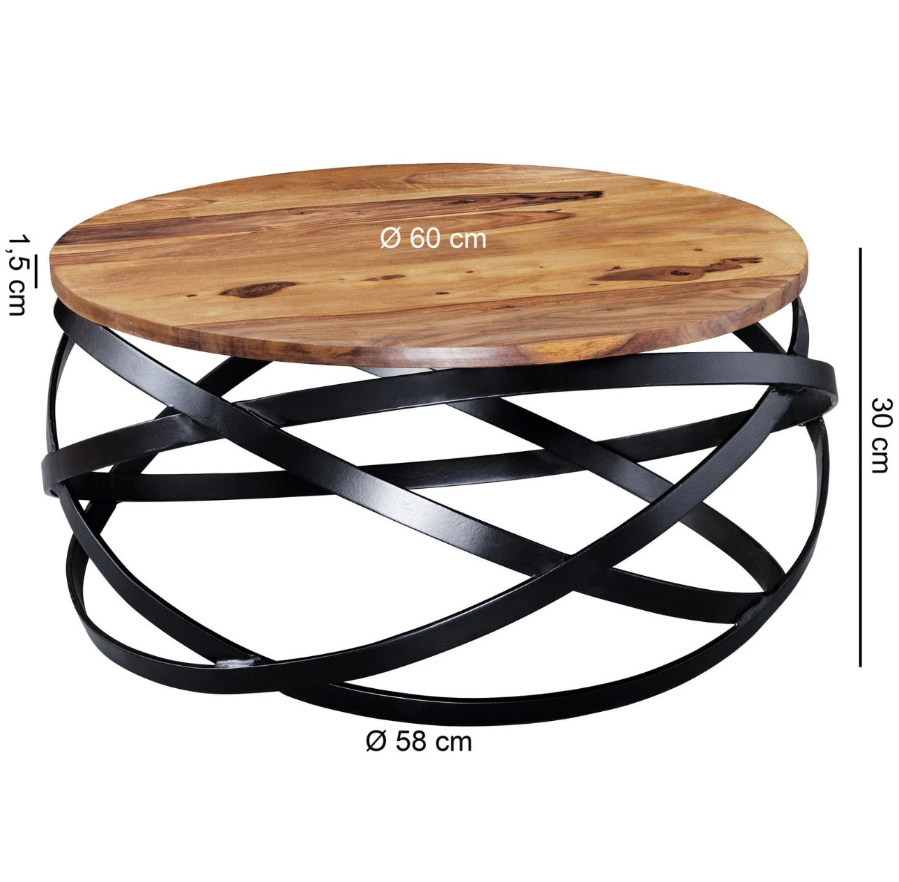 WOHNLING Couchtisch Wohnzimmertisch Holz Massiv Sofatisch