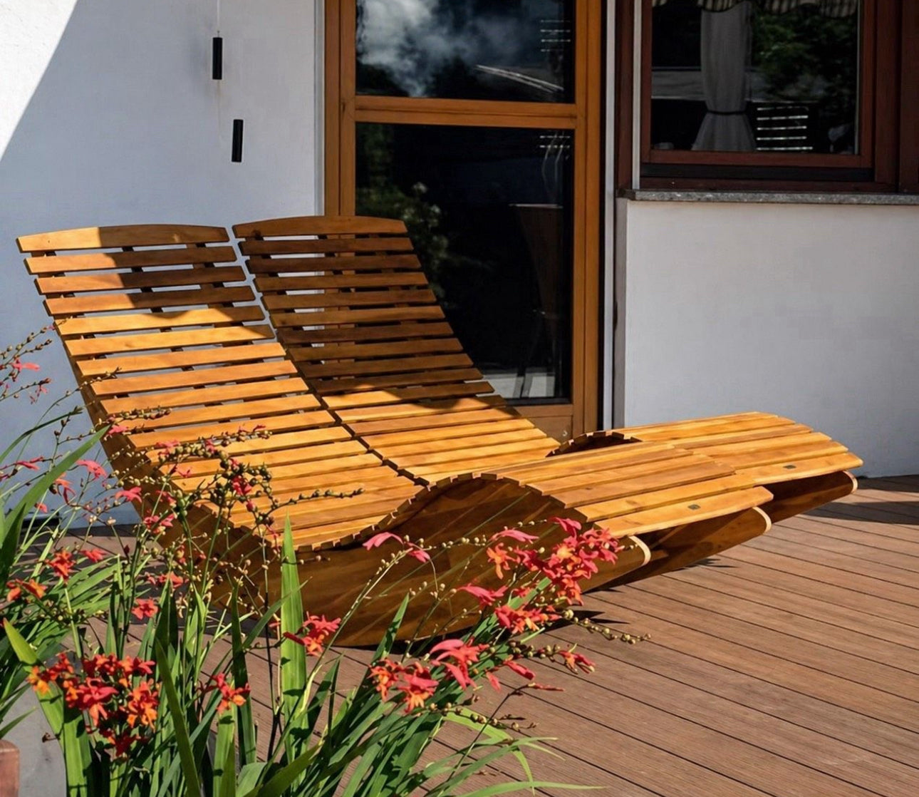 Sonnenliege Wetterfest Akazienholz