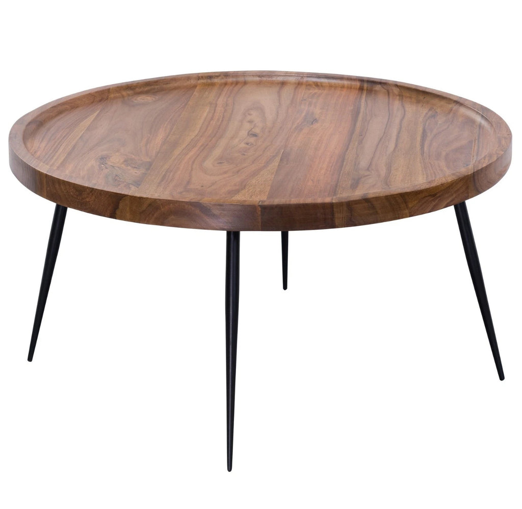 Wohnling Couchtisch Massivholz 75cm Wohnzimmertisch