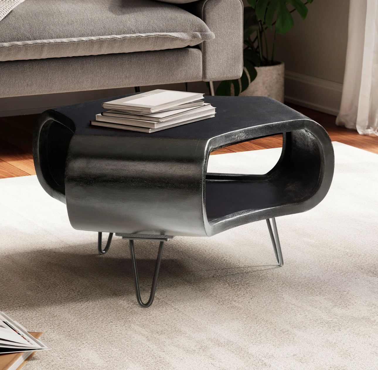 Wohnling Massivholz Couchtisch 60cm Wohnzimmertisch