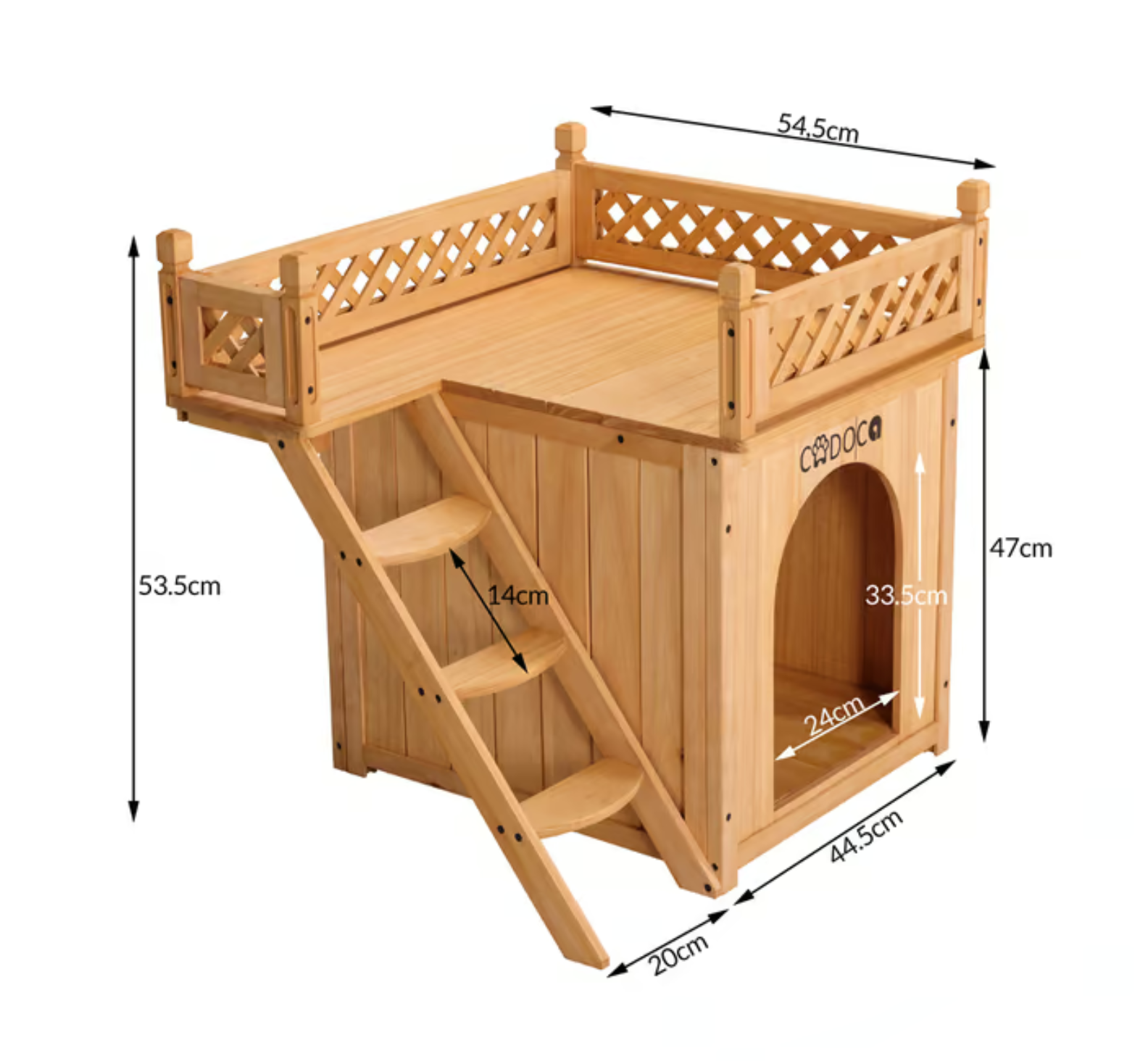 Katzenhaus Holz FSC®-zertifiziert 53,5x54,5x64,5cm
