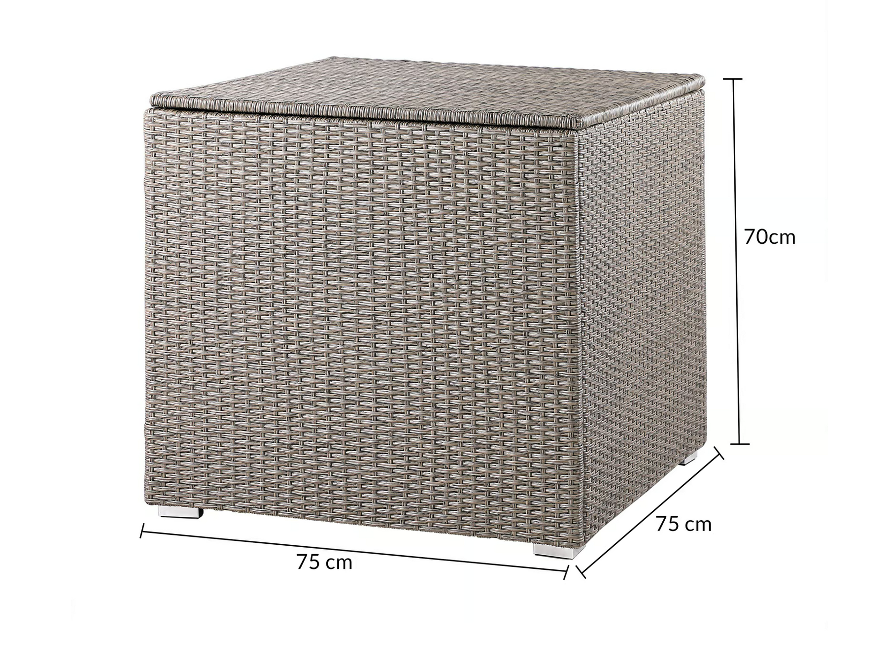 Gartenbox Würfel Rattan Beige